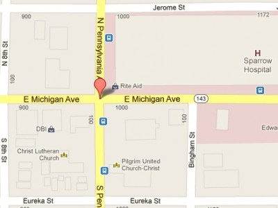 Lansing Bicycle Accident Location