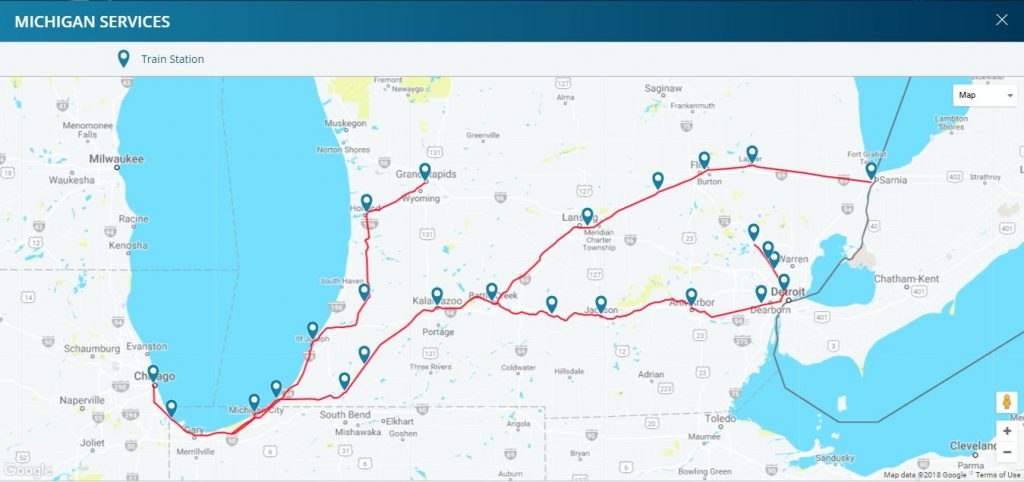 amtrak wolverine route