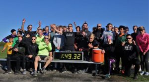 Jon Ornee and team set bicycle and running record