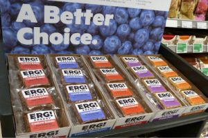 ERG Energy Bars on display at grocery store