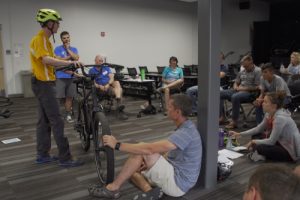 Ben Rollenhagen teaching bicycle education session